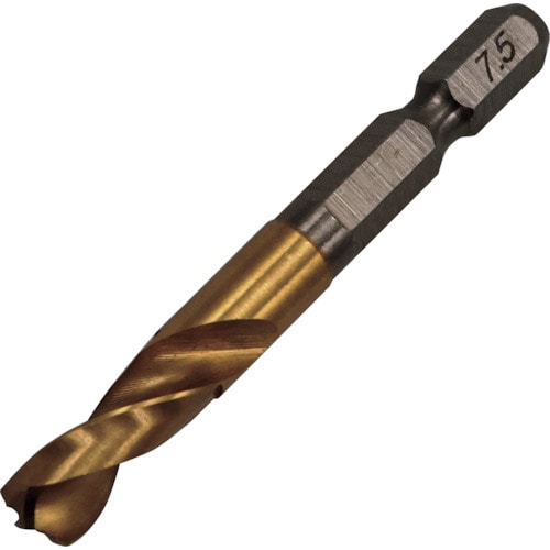 トラスコ中山 RELIEF 六角軸ショートドリル 7.5mm(ご注文単位1パック)【直送品】