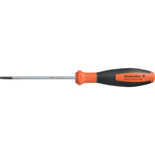 トラスコ中山 ワイドミュラー マイナスドライバー SDS 0.8X4.0X100(ご注文単位1本)【直送品】