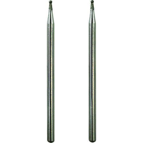 トラスコ中山 プロクソン マイクログラインダー用先端工具用先端工具 ダイヤモンドビット2本 丸1.0mm（ご注文単位1セット）【直送品】