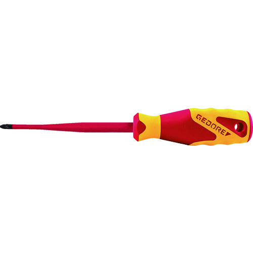 トラスコ中山 GEDORE 絶縁スリムドライバー(+) PH1X80(ご注文単位1本)【直送品】