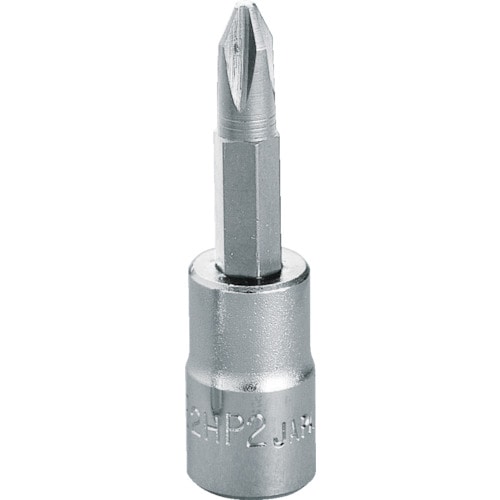 トラスコ中山 TONE ドライバービットソケット (+)No.2 差込角6.35mm(ご注文単位1個)【直送品】