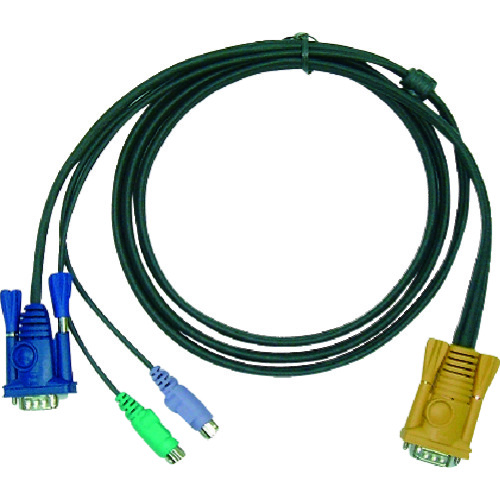 トラスコ中山 ATEN PS/2 KVMケーブル SPHDタイプ 1.8m(ご注文単位1本)【直送品】