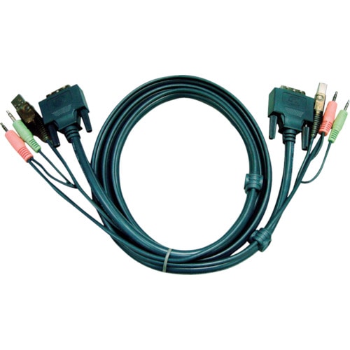 トラスコ中山 ATEN DVI KVMケーブル 1.8m(ご注文単位1本)【直送品】