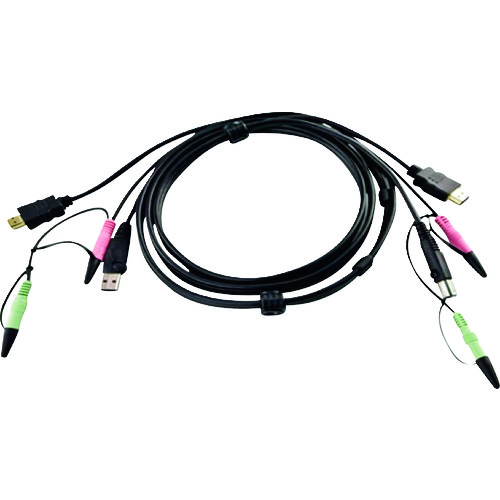 トラスコ中山 ATEN USB HDMI KVM ケーブル 1.8m(ご注文単位1本)【直送品】