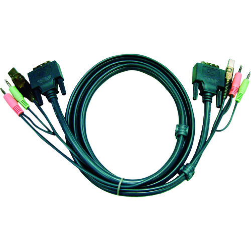 トラスコ中山 ATEN DVI KVMケーブル 3m(ご注文単位1本)【直送品】