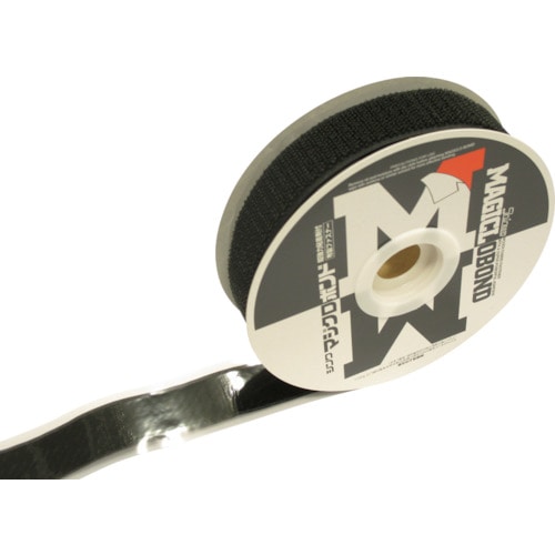 トラスコ中山 Shinwa マジクロボンド メス 強粘着付 25mm×5m 黒(ご注文単位1巻)【直送品】