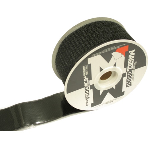 トラスコ中山 Shinwa マジクロボンド メス 強粘着付 50mm×5m 黒(ご注文単位1巻)【直送品】