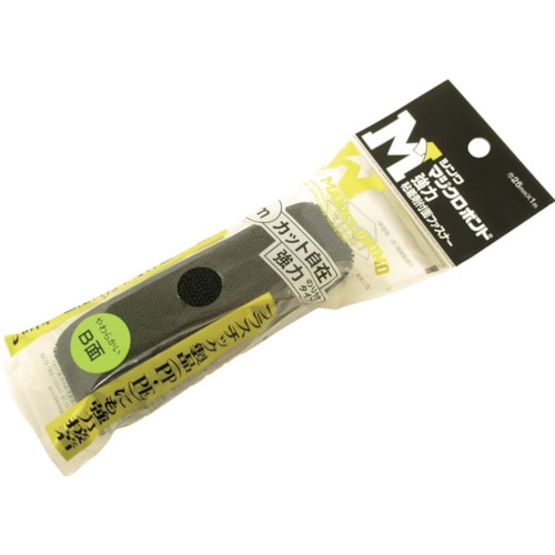 トラスコ中山 Shinwa マジクロボンド メス 強粘着付 25mm×1m 黒(ご注文単位1巻)【直送品】