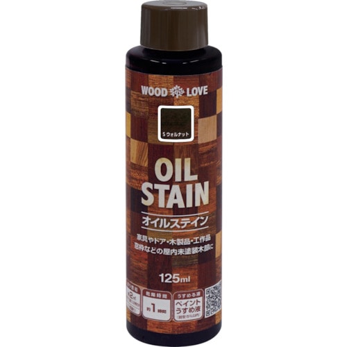 トラスコ中山 ニッぺ 油性オイルステイン 125ml Sウォルナット 300N064-125(ご注文単位1本)【直送品】