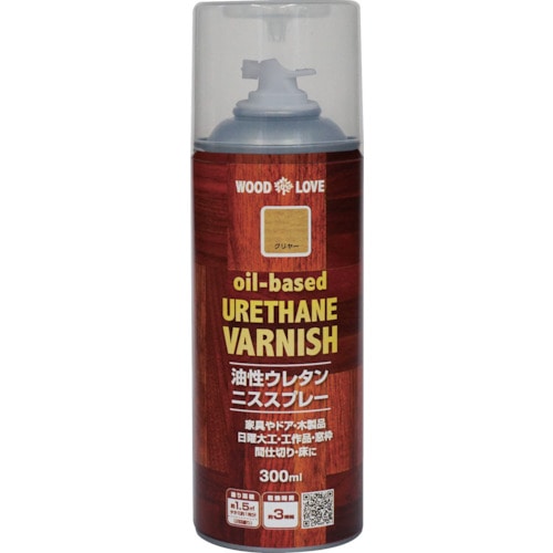 トラスコ中山 ニッぺ 油性ウレタンニススプレー 300ml クリヤー 300T006-300（ご注文単位1本）【直送品】