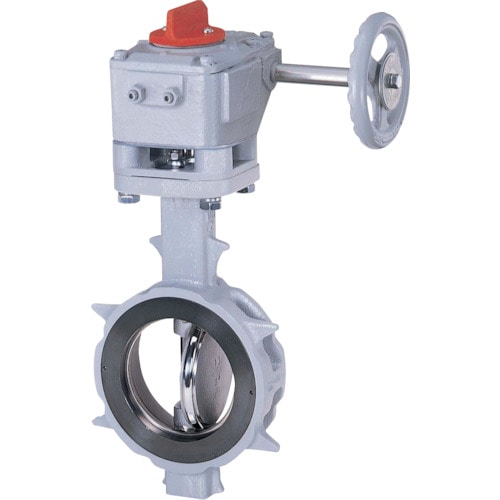 トラスコ中山 巴 バタフライバルブ JIS10K/40A 304YA-2U SCS13A/SCS13A/R-PTFE ギア(ご注文単位1台)【直送品】