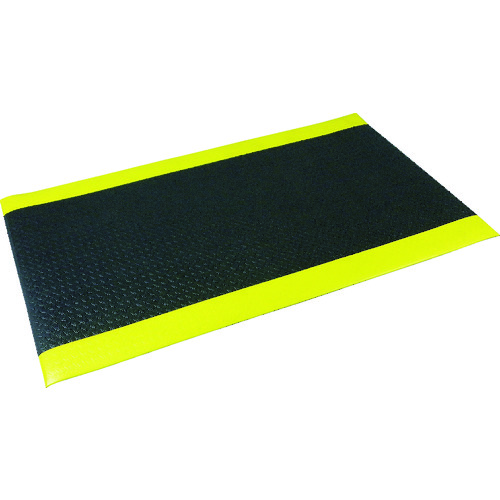 トラスコ中山 MISM 快適クッションマット 4575 黒/黄 CM-001(ご注文単位1枚)【直送品】