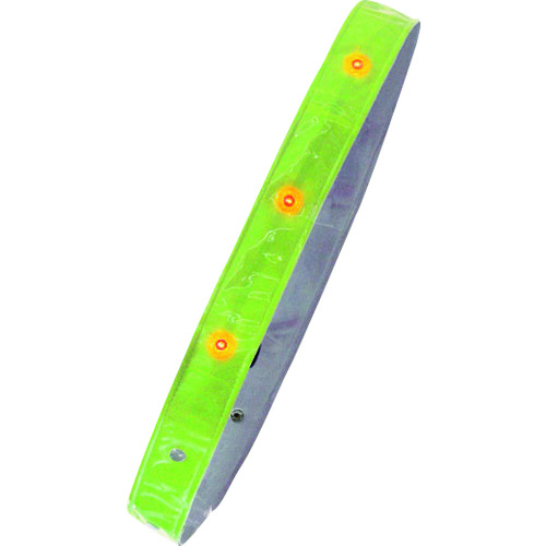 トラスコ中山 ミズケイ たすき LED付き反射タスキ たすけ帯 イエロー(ご注文単位1本)【直送品】