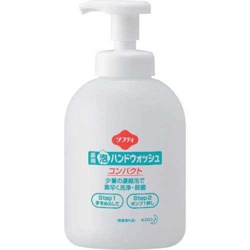 トラスコ中山 Kao 業務用ソフティ 薬用泡ハンドウォッシュ コンパクト 500ml (ご注文単位1個)【直送品】