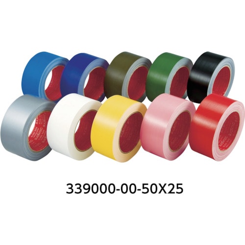 トラスコ中山 スリオン カラー布粘着テープ25mm ホワイト(ご注文単位1巻)【直送品】
