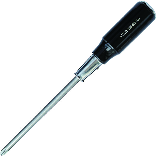 トラスコ中山 ベッセル 木柄貫通ドライバー350 +3×150(ご注文単位1本)【直送品】