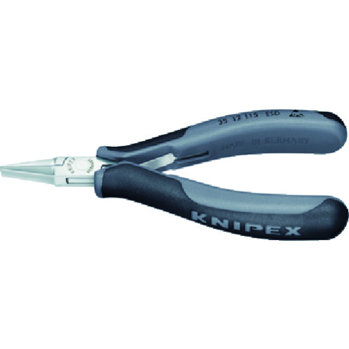 トラスコ中山 KNIPEX ESD精密用プライヤー 平 115mm(ご注文単位1個)【直送品】