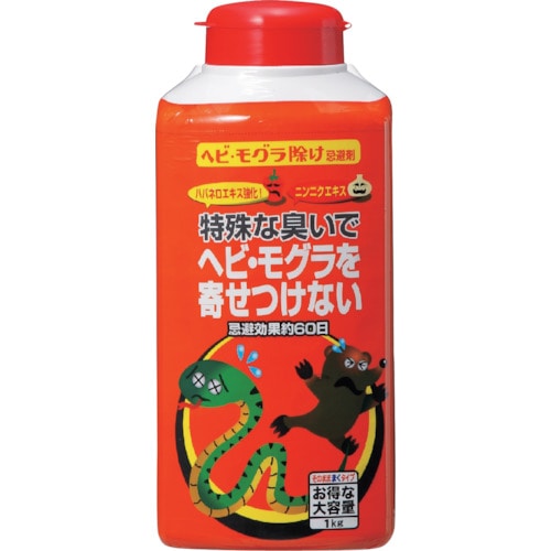 トラスコ中山 トヨチュー ヘビ・モグラ除け忌避剤1kg(粒タイプ)(ご注文単位1個)【直送品】
