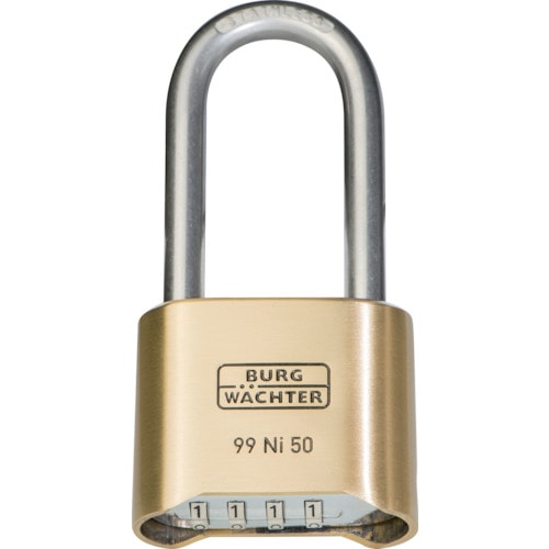 トラスコ中山 ブルク ヴェヒター ダイヤル式南京錠 No.99 つる長 99Ni50HB-65SB(ご注文単位1個)【直送品】