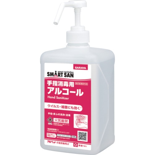 トラスコ中山 サラヤ アルペット手指消毒用アルファ 1L P付(ご注文単位1本)【直送品】