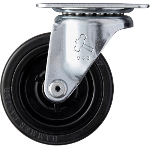 トラスコ中山 ハンマー 旋回式ゴム車輪 75mm 125-2496(ご注文単位1個)【直送品】