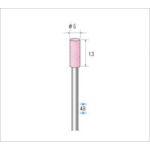 トラスコ中山 ナカニシ 軸付砥石(1Pk(袋)=10本)粒度#120 ピンク 円筒 外径5mm(ご注文単位1パック)【直送品】