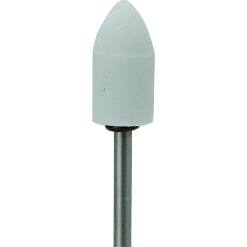 トラスコ中山 ナカニシ 軸付砥石(1Pk(袋)=10本)粒度#120 ホワイト 砲弾 外径10mm(ご注文単位1パック)【直送品】