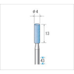 トラスコ中山 ナカニシ 軸付砥石(1Pk(袋)=10本)粒度#120 ブルー 円筒 外径4mm(ご注文単位1パック)【直送品】