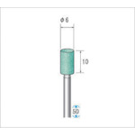 トラスコ中山 ナカニシ 軸付砥石(1Pk(袋)=10本)粒度#60 グリーン 円筒 外径6mm(ご注文単位1パック)【直送品】