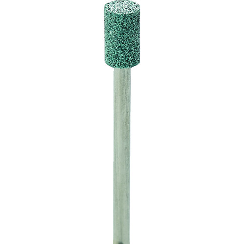 トラスコ中山 ナカニシ 軸付砥石 (10本入) 粒度#100 グリーン 円筒 外径6.0mm(ご注文単位1パック)【直送品】