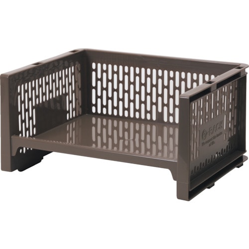 トラスコ中山 SANKO pla 433084 Eラック L 浅型 BR ブラウン (ご注文単位1個)【直送品】