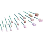 トラスコ中山 ナカニシ 軸付砥石セット (1S(袋)=18本入)(ご注文単位1セット)【直送品】