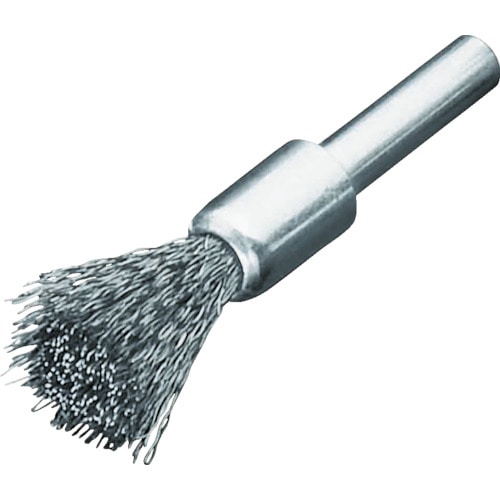 トラスコ中山 LESSMANN 軸付エンド型ブラシ 鋼線0.3 Φ12(ご注文単位1個)【直送品】