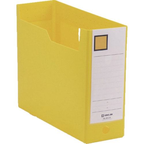 トラスコ中山 キングジム GボックスPP 100mm 黄(ご注文単位1冊)【直送品】