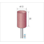 トラスコ中山 ナカニシ パワーポリッシャー(1Pk(袋)＝10本)粒度80 レッド外径13mm（ご注文単位1パック）【直送品】
