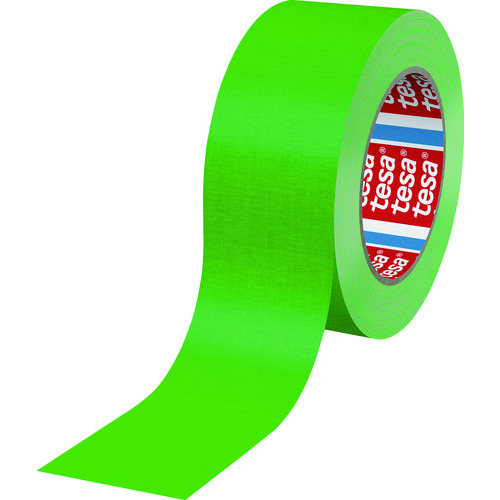 トラスコ中山 tesa 補修用布テープ 蛍光グリーン 25mmx25m(ご注文単位1巻)【直送品】