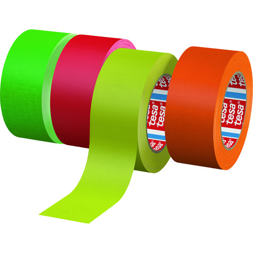 トラスコ中山 tesa 補修用布テープ 蛍光イエロー 50mmx25m(ご注文単位1巻)【直送品】