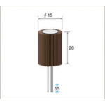 トラスコ中山 ナカニシ フラップサンダー(1Pk(袋)=5本)粒度#600 φ15×幅20mm(ご注文単位1パック)【直送品】