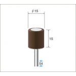 トラスコ中山 ナカニシ フラップサンダー(1Pk(袋)=5本)粒度#150 φ15×幅15mm(ご注文単位1パック)【直送品】