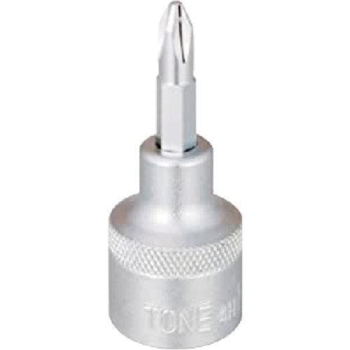 トラスコ中山 TONE ドライバービットソケット (+)No.3 差込角12.7mm 全長57mm(ご注文単位1個)【直送品】