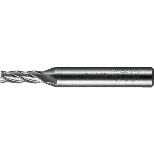 トラスコ中山 三菱K 4枚刃センタカット ハイススクエアエンドミルロング刃長(L)4mm(ご注文単位1本)【直送品】