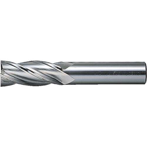 トラスコ中山 三菱K 4枚刃センタカット ハイススクエアエンドミルミディアム刃長(M)10mm(ご注文単位1本)【直送品】
