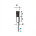 トラスコ中山 ナカニシ 毛ブラシ ハード 馬毛 (1Pk(袋)=10本入) 476-9066(ご注文単位1パック)【直送品】
