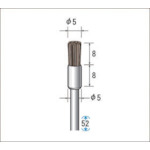 トラスコ中山 ナカニシ 毛ブラシ ミディアム馬毛 (1Pk(袋)=10本入)(ご注文単位1パック)【直送品】