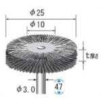トラスコ中山 ナカニシ ワイヤーブラシ特厚ステン (1Pk(袋)=5本入)(ご注文単位1パック)【直送品】