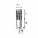 トラスコ中山 ナカニシ ワイヤーブラシステンレス (1Pk(袋)=10本入) 476-9279(ご注文単位1パック)【直送品】