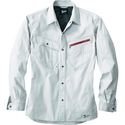 トラスコ中山 Jawin ナガソデシャツ Sサイズ シルバー 855-7321(ご注文単位1着)【直送品】