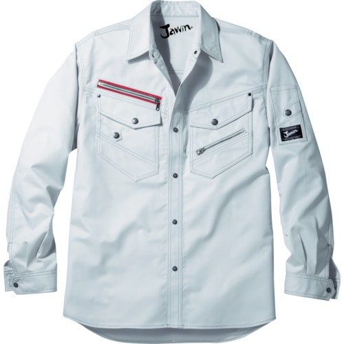トラスコ中山 Jawin ナガソデシャツ Mサイズ シルバー 855-7279(ご注文単位1着)【直送品】
