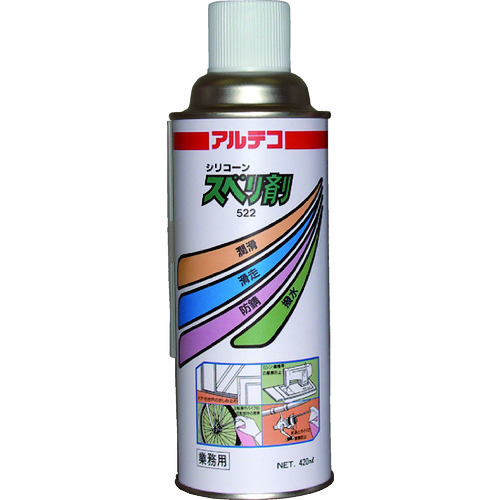 トラスコ中山 アルテコ 業務用 潤滑・滑走剤 522スベリ剤 420ml【シリコーン系】(ご注文単位1本)【直送品】