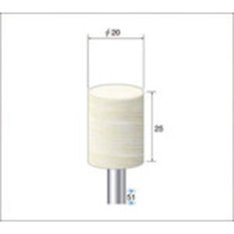 トラスコ中山 ナカニシ フェルトバフハードタイプ (1Pk(袋)=5本入) 477-0323(ご注文単位1パック)【直送品】